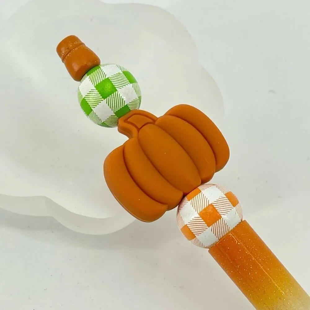 Pumpkin fall autumn pen handmade NEW sweater weather green white orange